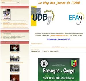 Sur le site des jeunes UDB