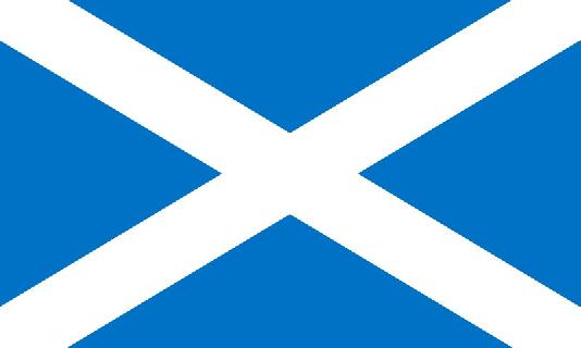 Le <i>Saltire</i> ou croix de Saint-Andrew. Drapeau écossais.