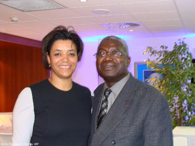 Kofi Yamgnane et sa fille Amina.