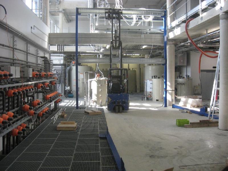 Aquasim : zone expérimentale de traitement des eaux à mi-octobre 2009