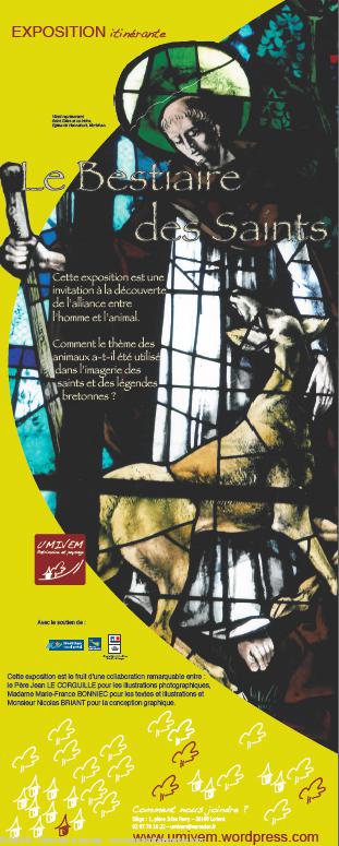 Affiche de l\'exposition \"Le Bestiaire des Saints en Morbihan\"