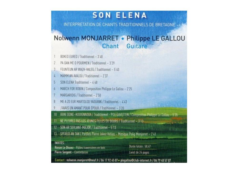 Son Elena, le premier CD de Nolwenn Monjarret