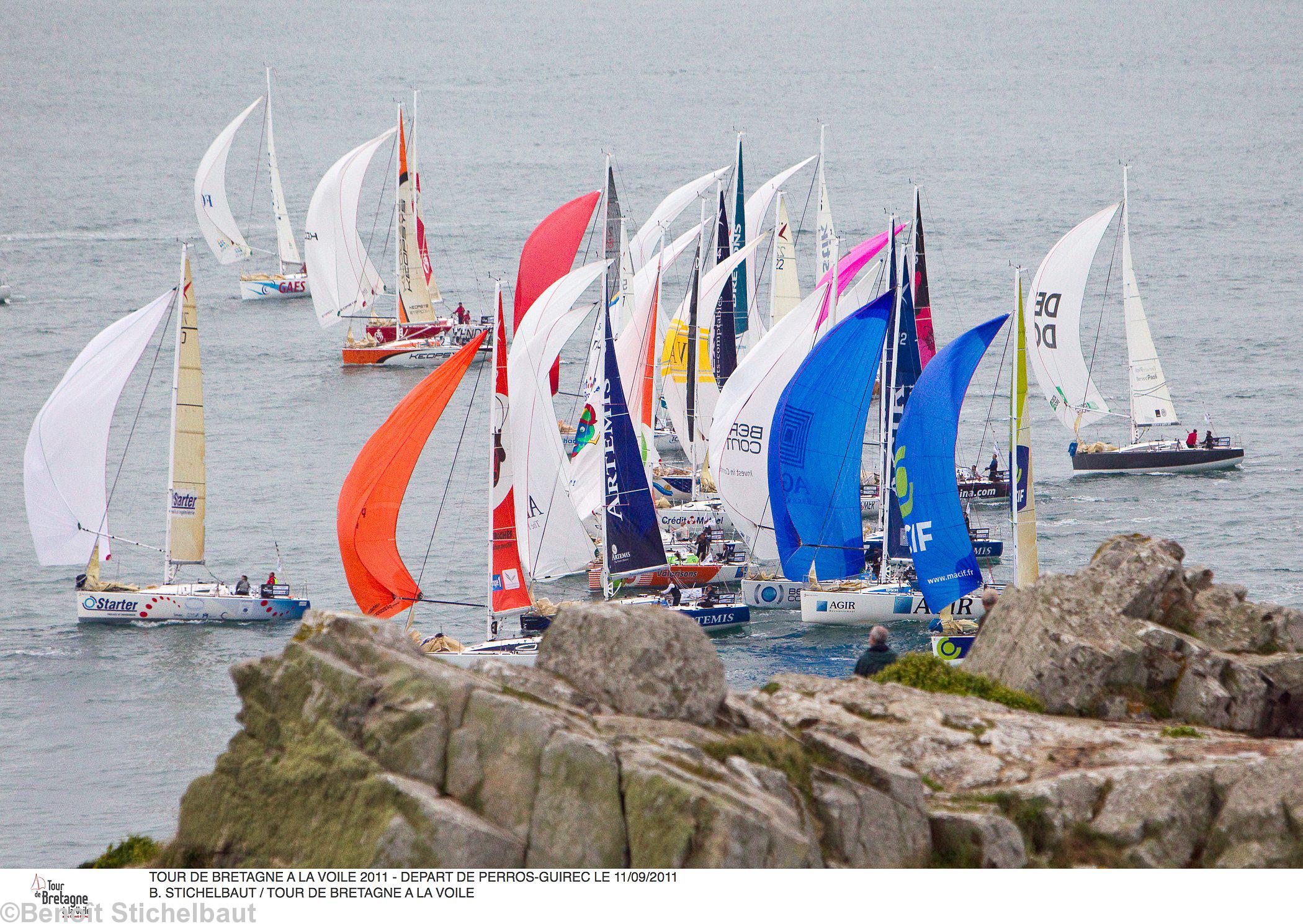 Tour de Bretagne à la Voile. Départ de Perros-Guirec le 11 septembre 2011.