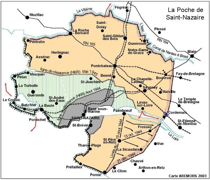 Carte de la Poche de Saint-Nazaire