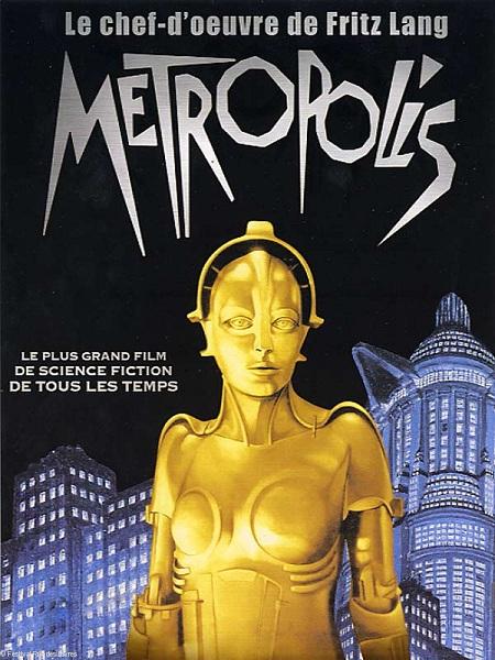 Festival Rue des Livres Rennes 2012. Affiche de <i>Metropolis</i> de Fritz Lang (1927) qui sera projeté en version intégrale et restaurée le 2 mars 2012 à Rennes dans le cadre du Festival.