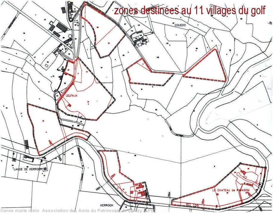 zones des 11 villages du golf