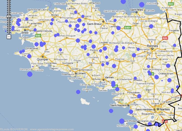 Les sites éoliens en Bretagne (ZDE)