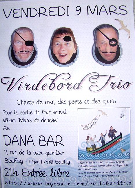 L\'affiche du Virdebord trio spéciale pour le concert.