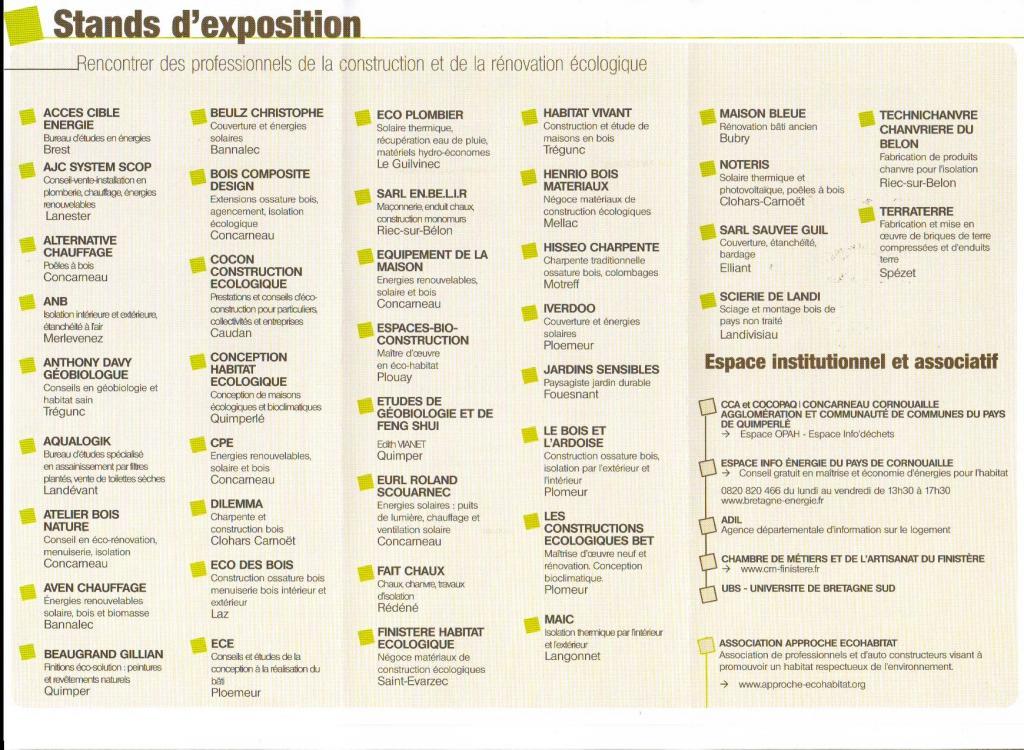 Programme Clohars-Carnoët verso.