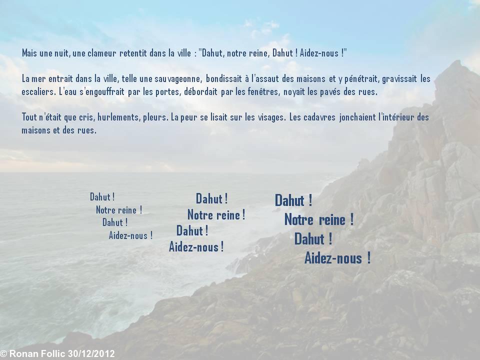 photo intérieure parmi les 48 photos originales 
couleurs d’éléments naturels de Bretagne

passage du récit