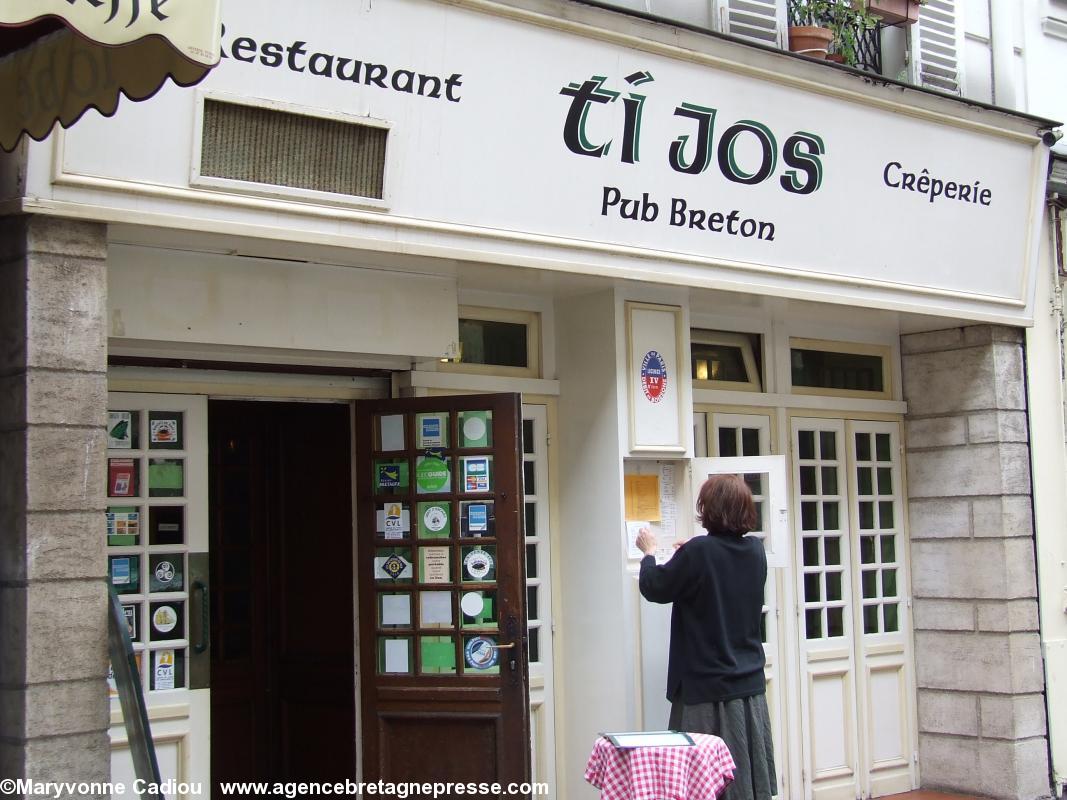 Ti Jos. Lieu emblématique du Paris des Bretons, celui de la naissance en public de la non moins emblématique Blanche Hermine fin des années 1960. Photo de 2010.