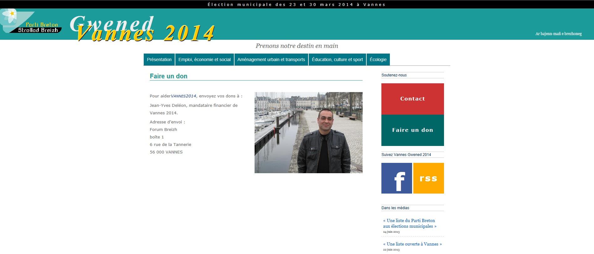 Site internet de Vannes 2014