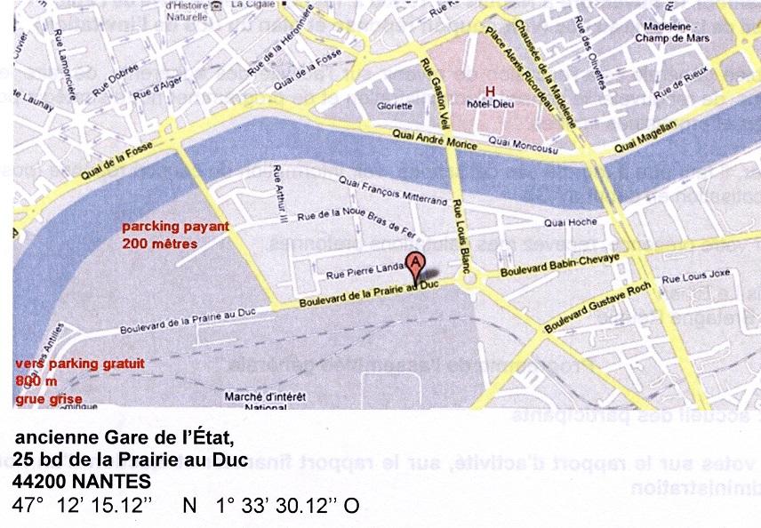 Localisation des parkings.