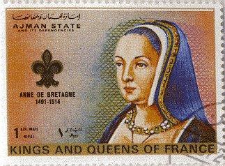 Le modèle proposé à l'émirat d'Ajman pour le timbre Anne de Bretagne.