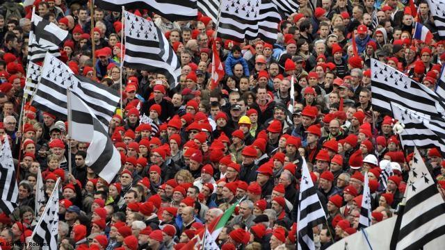 Les Bonnets Rouges à Carhaix le 30 novembre 2013.