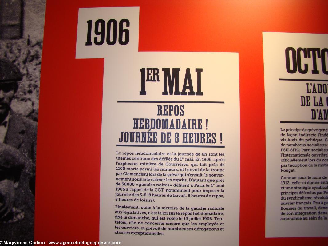 Histoire du syndicalisme ouvrier en Basse-Loire. Exposition à l'Hôtel du Département.