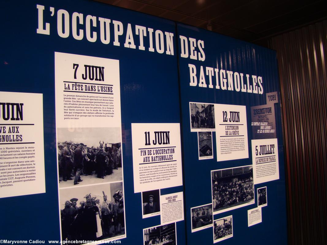 Histoire du syndicalisme ouvrier en Basse-Loire. Exposition à l'Hôtel du Département.