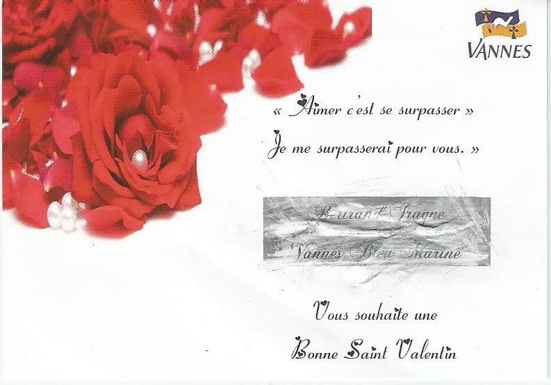 La carte du FN pour la Saint-Valentin, associant le logo de la ville de Vannes