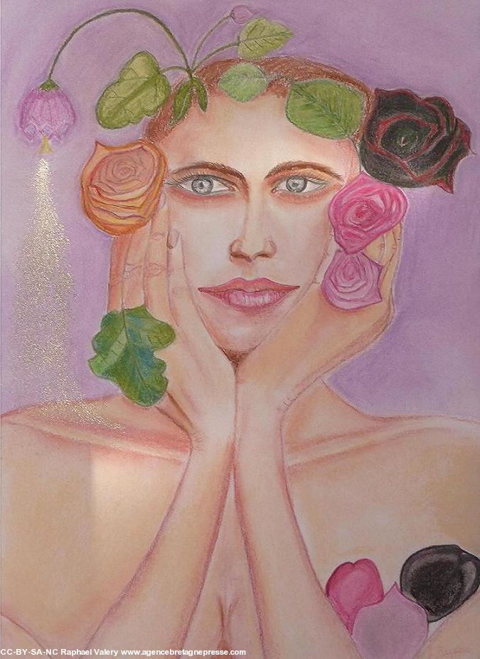 La femme flaur (pastel) 2013