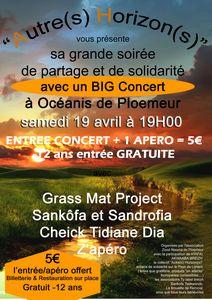 ....Samedi 19 avril à la salle Océanis à 19h à Ploemeur
.................Entrée + apéro offert = 5 ¤
.....................Gratuit pour les – de 12 ans
l'association ZOOD NOOMA vous propose une superbe soirée de partage et de solidarité !
avec de supers groupes toutes la soirée et une multitude de stands associatifs et de sensibilisation vous y seront proposés.
Organisée par l'asso Ploemeuroise Zood Nooma (oeuvrant pour les enfants du Burkina Faso) avec l'aide du Collectif Autre(s) Horizon(s), ses bénévoles et ses associations adhérentes : Atafai France Côte d'Ivoire, Akwaaba Breizh, Ty label breizh, Sankofa Taekwondo, La brouette de Kerivoal et partenaires le SEL, Colibris, etc...
L'occasion de présenter lors de cette soirée, le Collectif "Autre(s) Horizon(s)" et ses actions de solidarité sur le Pays de Lorient (telles que Gratiféria, produits "en attente", Incroyables Comestibles...).
Info au 06.17.46.17.48 ou natacha.roulle@hotmail.fr
Billetterie sur place
Réservez-nous votre soirée !!
https://www.facebook.com/events/674926175879697/?notif_t=plan_admin_added
Venez nombreux faire la fête à Ploemeur
film de présentation 2013-2014 http://www.youtube.com/watch?v=vkN7kp...
.. page facebook autre(s) horizon(s) https://www.facebook.com/pages/Autres...........