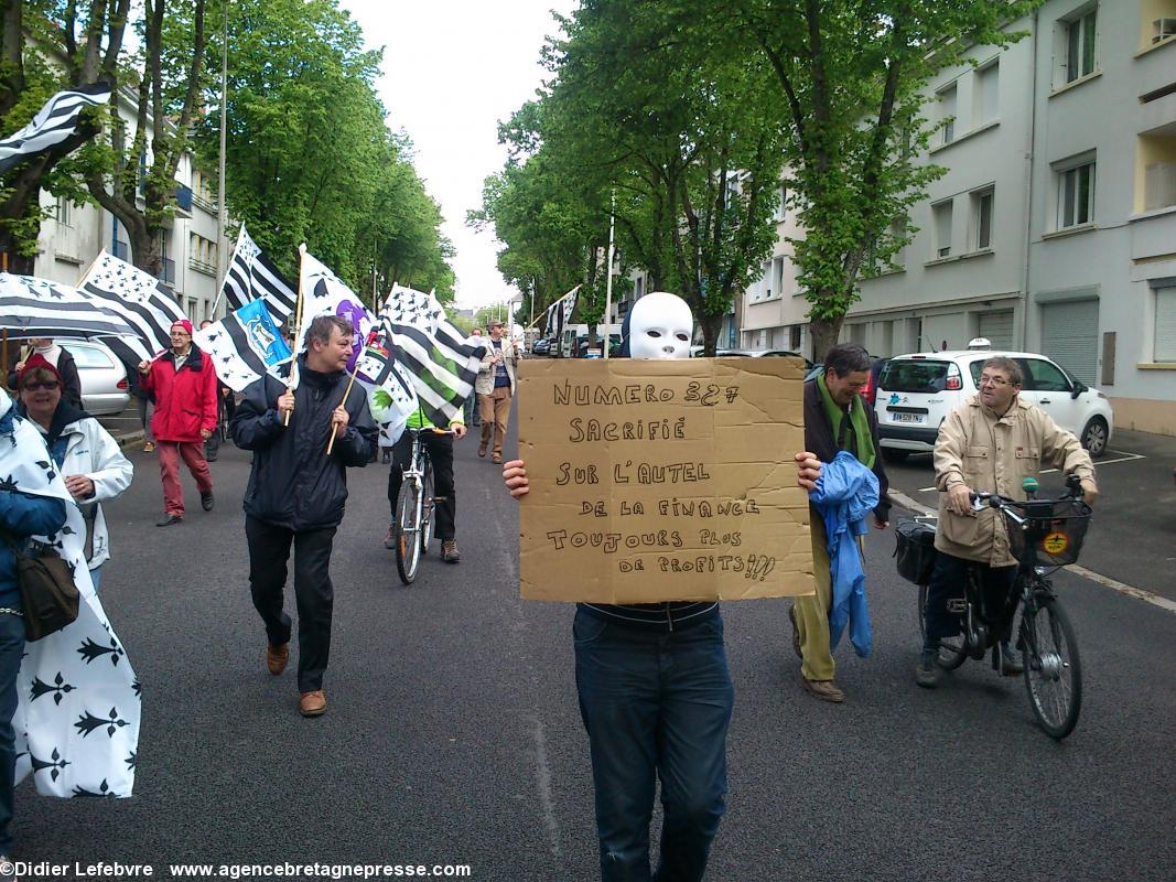 Manifestation du 1er mai des Bonnets rouges à Saint-Nazaire
