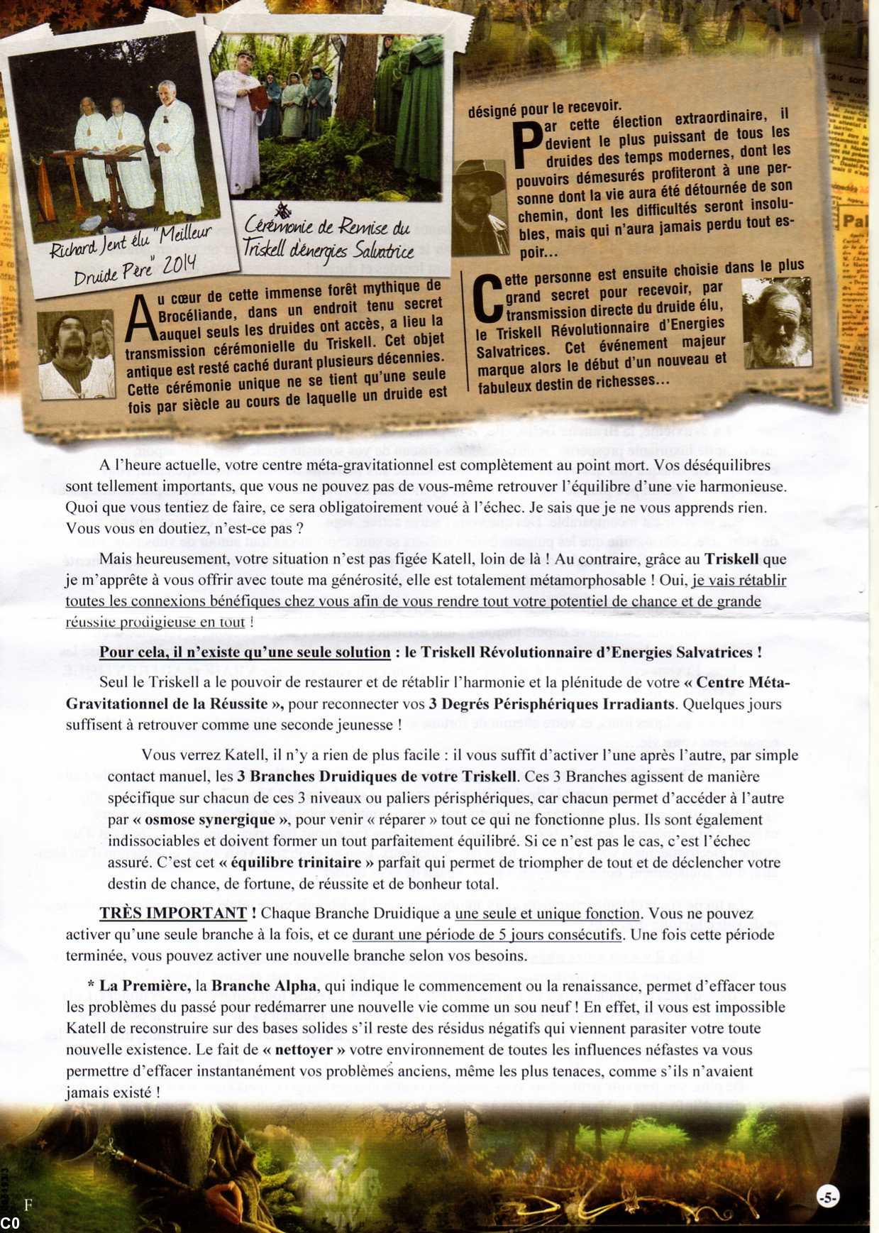 Arnaque &#8220;druide&#8221; Jent. Prospectus p. 3.