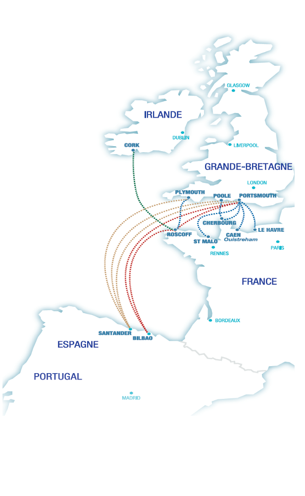 Lignes de Brittany Ferries