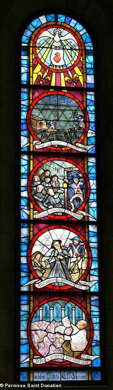 Le nouveau vitrail de Saint-Donatien dédié à Yves Coat.
