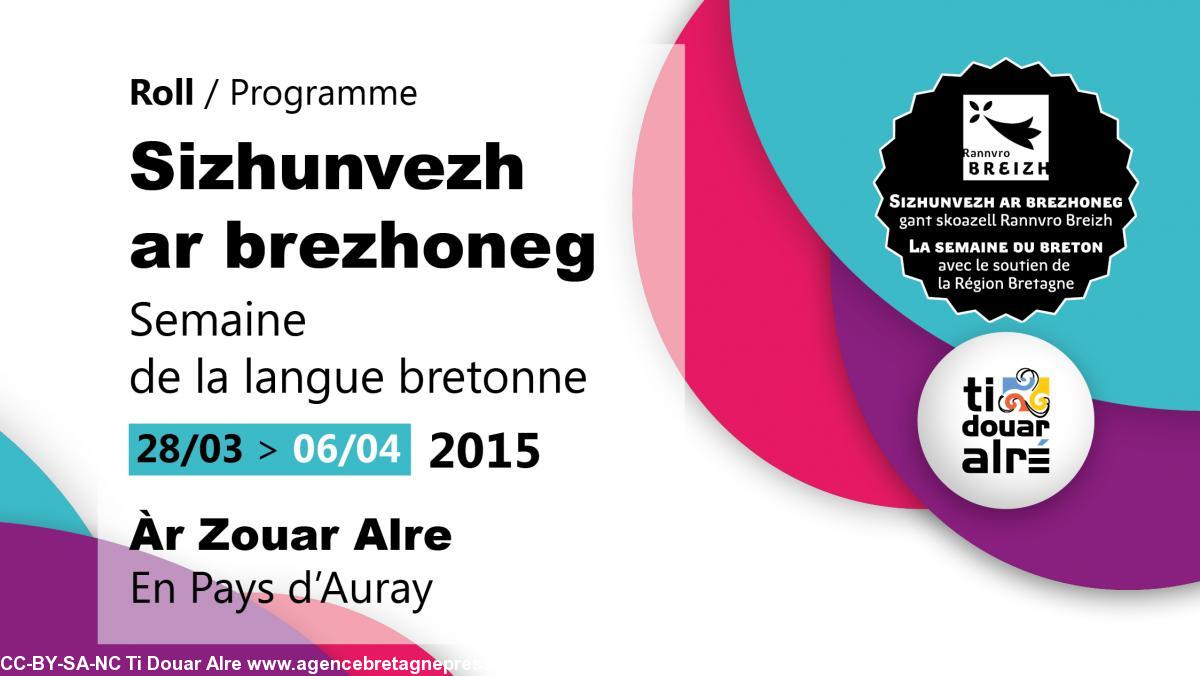 Programme de la semaine de la langue bretonne dans le Pays d'Auray (édition 2015).