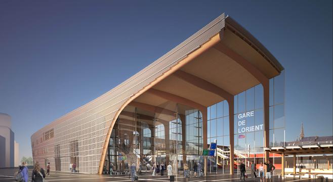 La future gare de Lorient (photo Vinci com)