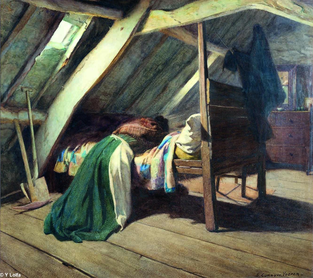 <i>Grief</i> (Chagrin) - en Bretagne. Par Sydney Curnow Vosper (1866-1942) en 1913.