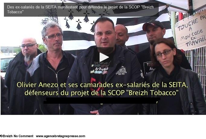 Olivier Anezo et ses camarades au rassemblement à Carquefou le 7 octobre 2015. Copie d'écran.