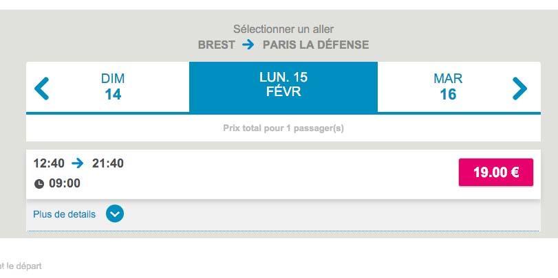 Le TGV battu par l'autocar : 11 euros aller-retour sur Nantes-Paris