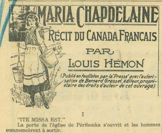 Couverture du livre de Louis Hémon