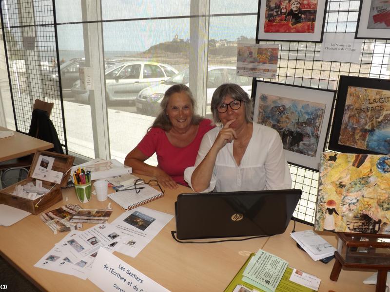 Clairette Gras et Isaline Remy lors du forum des associations de Saint-Quay-Portrieux