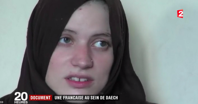 Margot, une jeune Bretonne de Nantes convertie à l'islam et partie rejoindre Daesh veut revenir en France après avoir été capturée par les Kurdes à Raqqa. (photo JT France2)