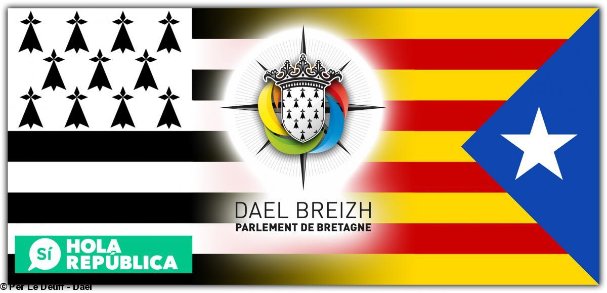 Reconnaissance de l'indépendance de la Catalogne par Dael Breizh, Parlement de Bretagne.