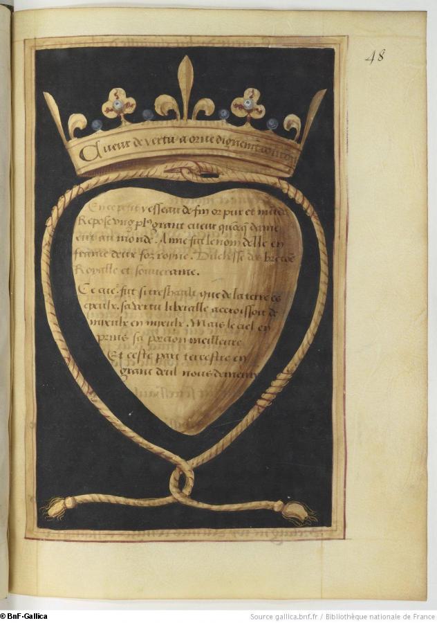 10-BnF, ms 5098, folio 105. Copie du manuscrit de Choque sur les funérailles de la reine.