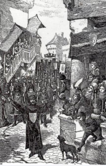 5-Philippe de Montauban et sa suite apportent le reliquaire de Blois à Nantes le 13 mars 1514. Source inconnue.