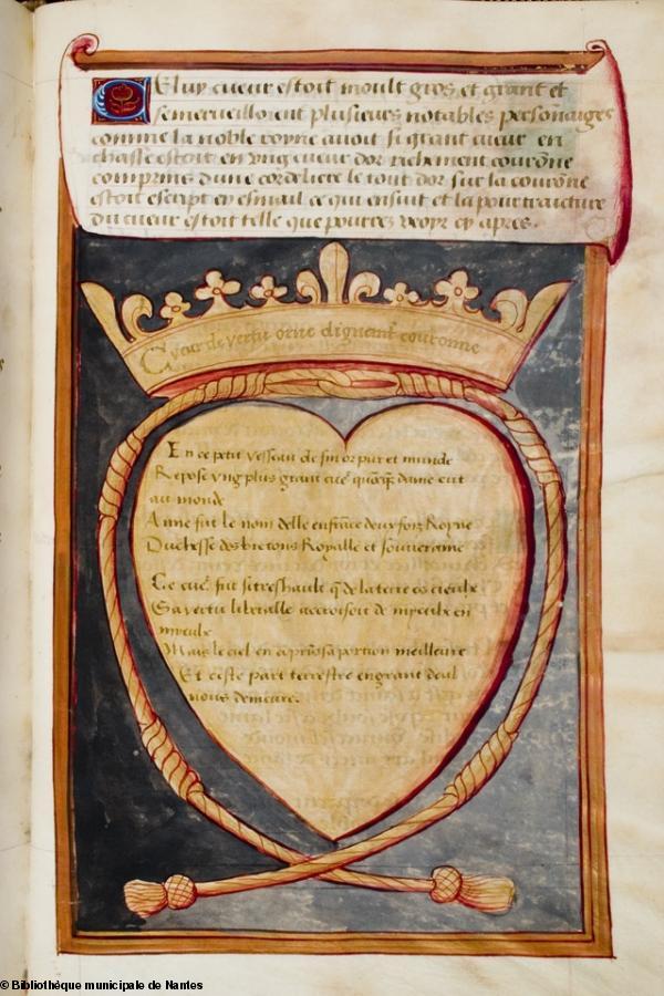 6-Bm, Nantes 653, folio 36 recto. Copie du manuscrit de Choque sur les funérailles de la reine.