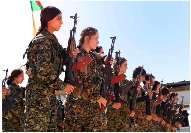 Combattantes Kurdes et Yazidis (photo the Washington institute)