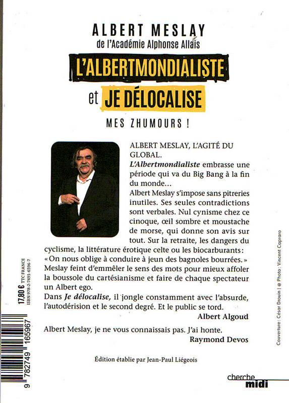 Quatrième de couverture du livre d'Albert Meslay, Publié au Cherche Midi.