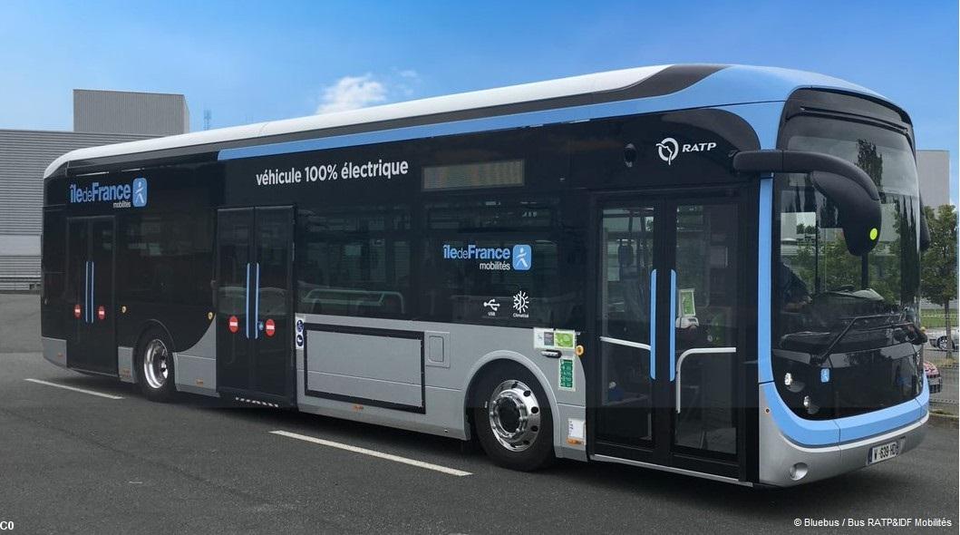 Le Bluebus de 12 m (photo Blue-Solutions). Aujourd’hui, plus de 400 bus électriques Bluebus sont en exploitation dans le monde.