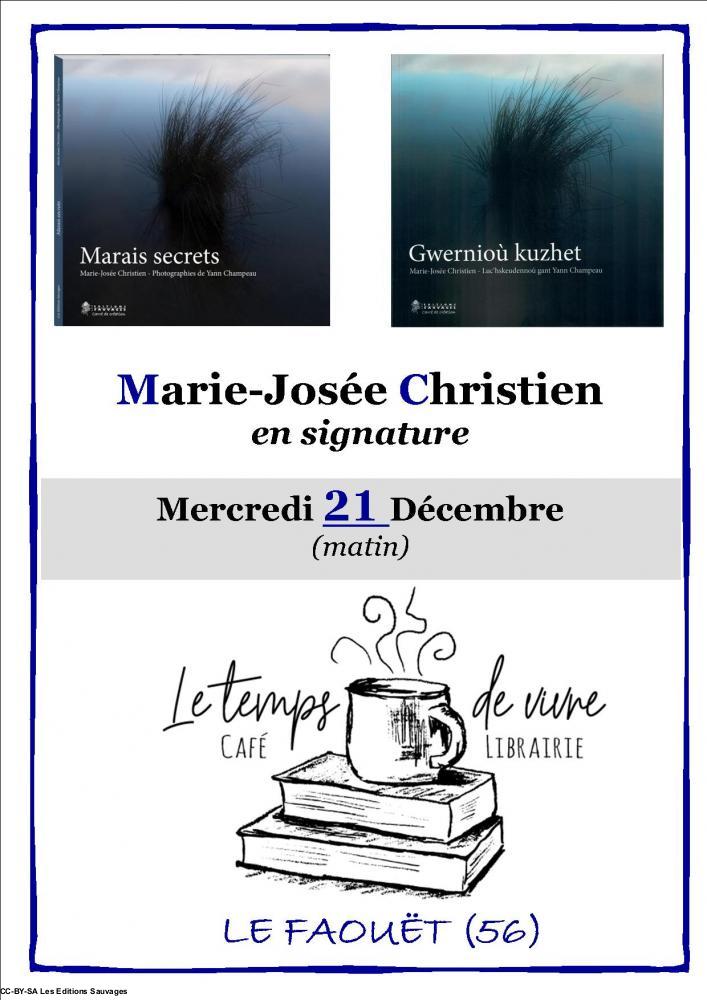 Signature de Marie-Josée Christien, Le Faouët