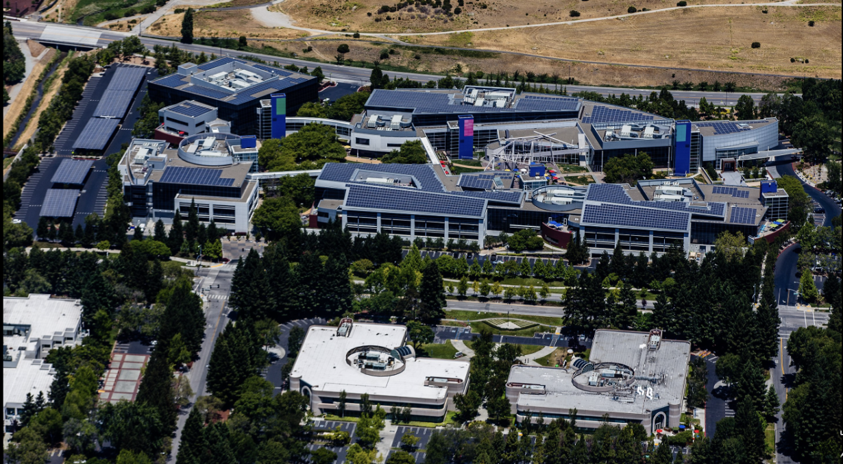 Le campus de Google à Mountain View (photo du site web)