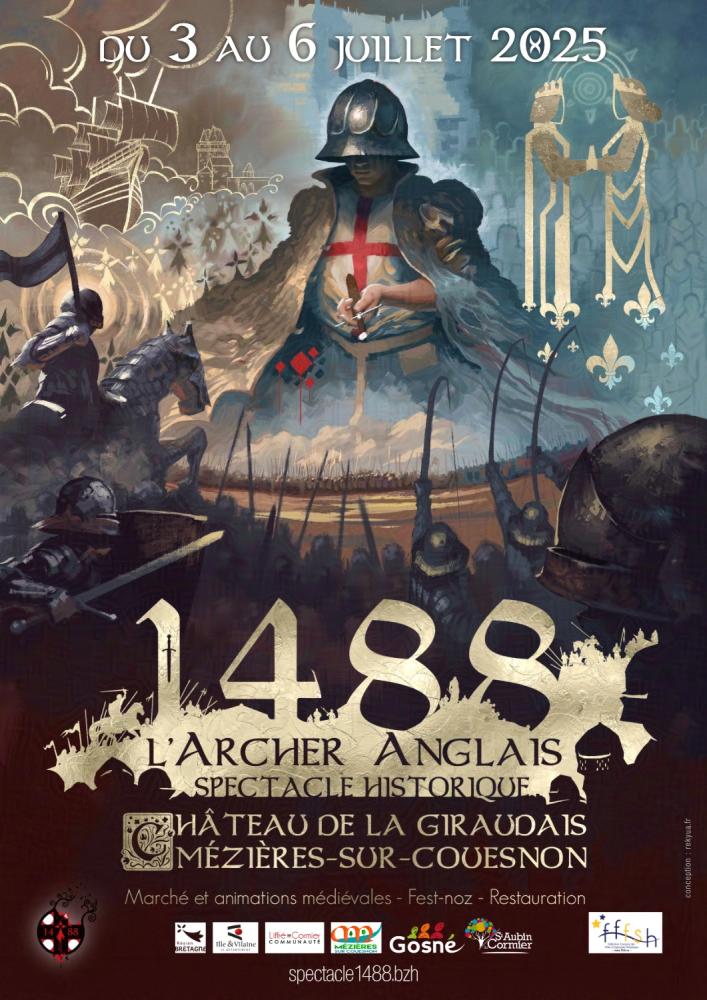 Affiche du Son et Lumière 2025: L'Archer Anglais!