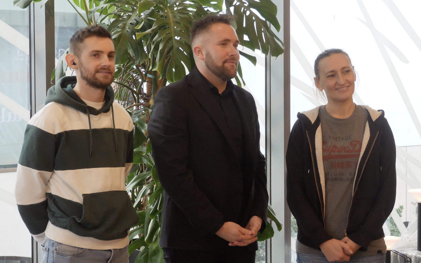 Tony Dudognon, Pêr Vari Kervarec et Caroline Faget ont présenté l'album ce matin à Quimper