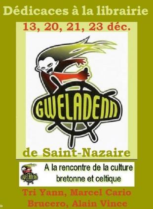 Dédicaces à la librairie bretonne et celtique de Saint-Nazaire.