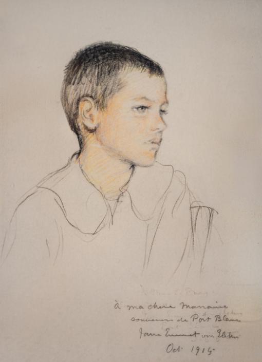 Le fils unique de Le Braz, tué au front à 19 ans pendant une tournée de son père  aux Etats-Unis, quelques mois avant de l'entrée en guerre des Etats-Unis aux côtés des Alliés